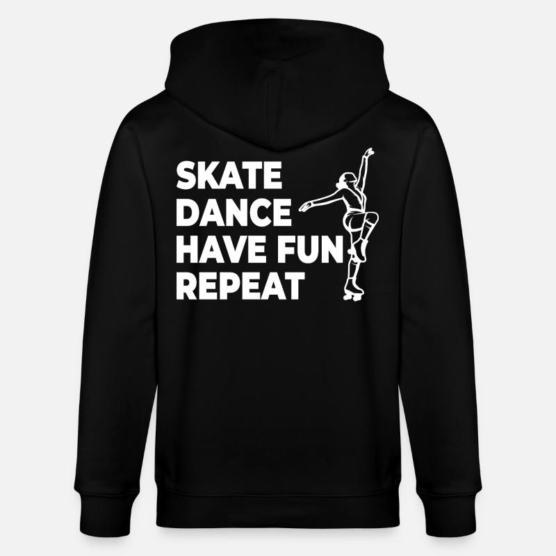Skate Dance Have Fun Repeat - Stanley/Stella CULTIVATOR Unisex Organic Hooded Jacket - black