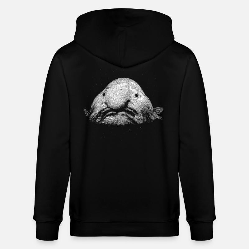 Ein Blobfisch - Stanley/Stella Unisex Bio-Kapuzenjacke CULTIVATOR  - Schwarz
