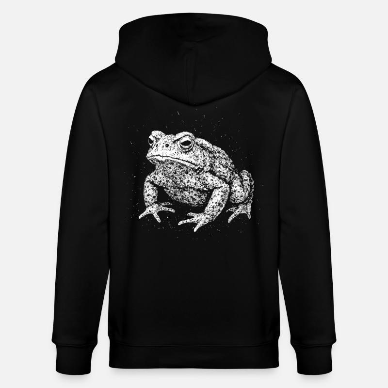 Kröte - Stanley/Stella Unisex Bio-Kapuzenjacke CULTIVATOR - Schwarz