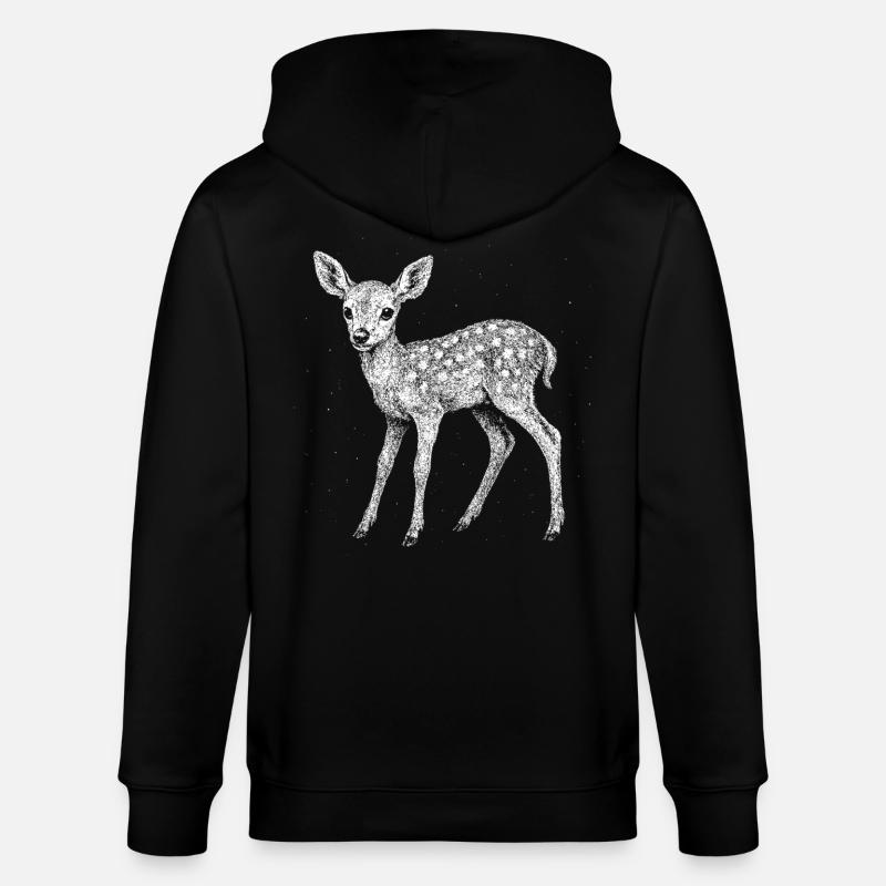 Rehkitz - Stanley/Stella Unisex Bio-Kapuzenjacke CULTIVATOR  - Schwarz