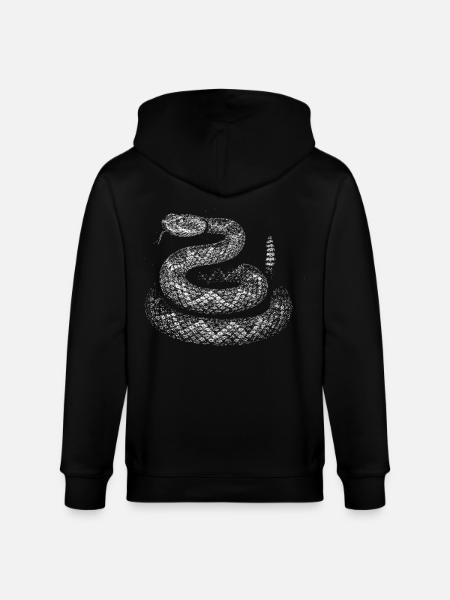 Snake - Stanley/Stella CULTIVATOR Unisex Organic Hooded Jacket - black