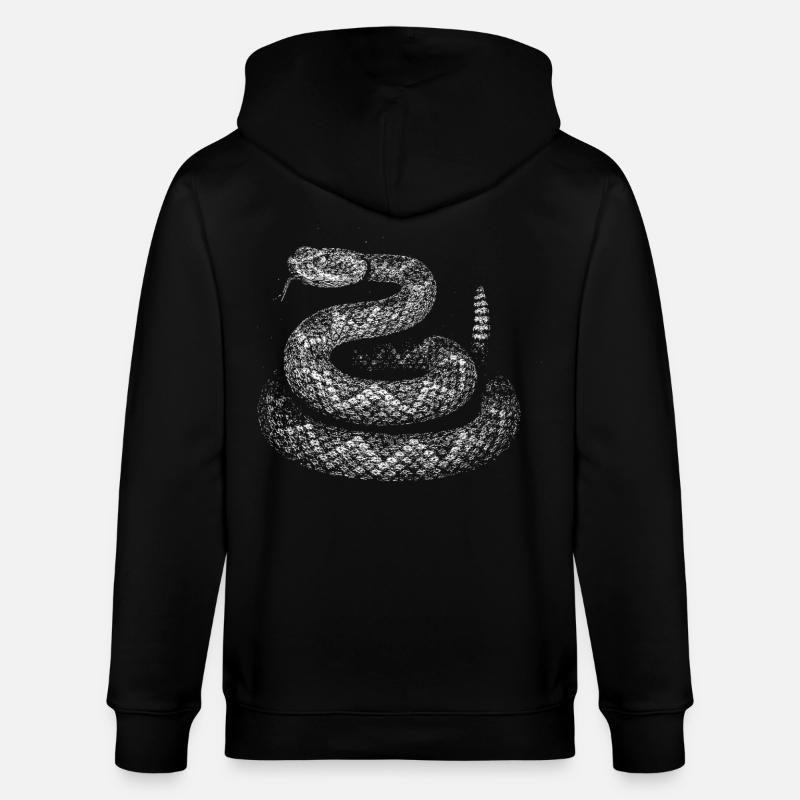 Snake - Stanley/Stella CULTIVATOR  Unisex Organic Hooded Jacket - black