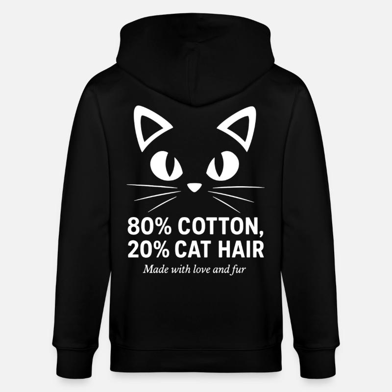 Poils de chat inclus - Veste à capuche bio CULTIVATOR Stanley/Stella Unisexe - noir