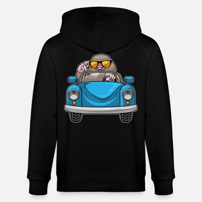Mole Car - Stanley/Stella CULTIVATOR  Unisex Organic Hooded Jacket - black