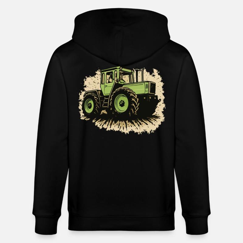 Traktor - Stanley/Stella Unisex Bio-Kapuzenjacke CULTIVATOR  - Schwarz