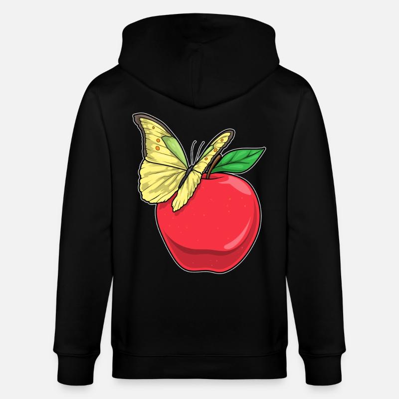 Papillon Pomme Fruit - Veste à capuche bio CULTIVATOR Stanley/Stella Unisexe - noir