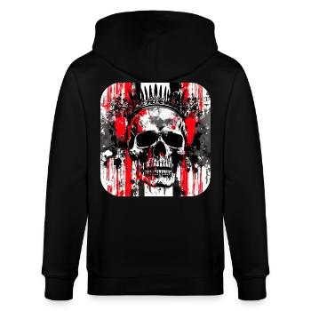 Tête Couronne Graffiti Crâne - Veste à capuche bio CULTIVATOR Stanley/Stella Unisexe - noir - Dos - Anna (173cm)