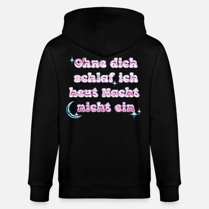 Sans toi - Conception de texte Y2K - Veste à capuche bio CULTIVATOR Stanley/Stella Unisexe - noir