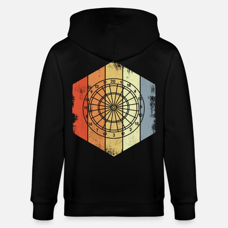 Croquis de jeu de fléchettes - Veste à capuche bio CULTIVATOR Stanley/Stella Unisexe - noir