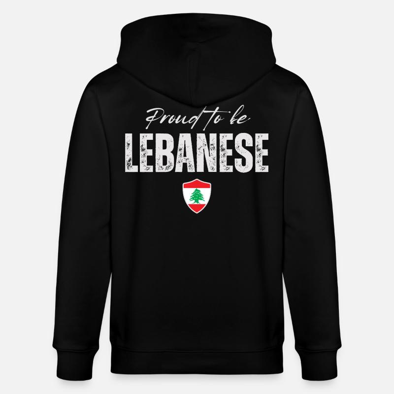 Libanais fier, j’aime le Liban - Veste à capuche bio CULTIVATOR Stanley/Stella Unisexe - noir