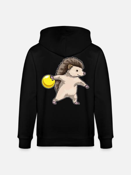 Hedgehog Bowling Bowling Ball - Stanley/Stella CULTIVATOR Unisex Organic Hooded Jacket - black