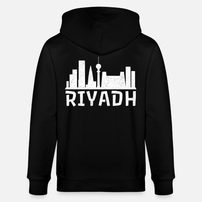 Riyadh Skyline Bold - Stanley/Stella Unisex Bio-Kapuzenjacke CULTIVATOR  - Schwarz
