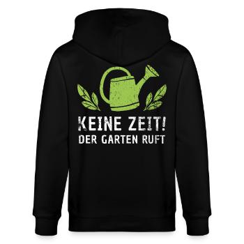 Keine Zeit - Der Garten Ruft Retro Gärtner Natur - Stanley/Stella Unisex Bio-Kapuzenjacke CULTIVATOR  - Schwarz - Hinten - Anna (173cm)