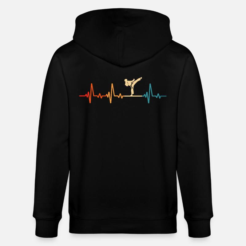 Karate Herzschlag - Stanley/Stella Unisex Bio-Kapuzenjacke CULTIVATOR  - Schwarz