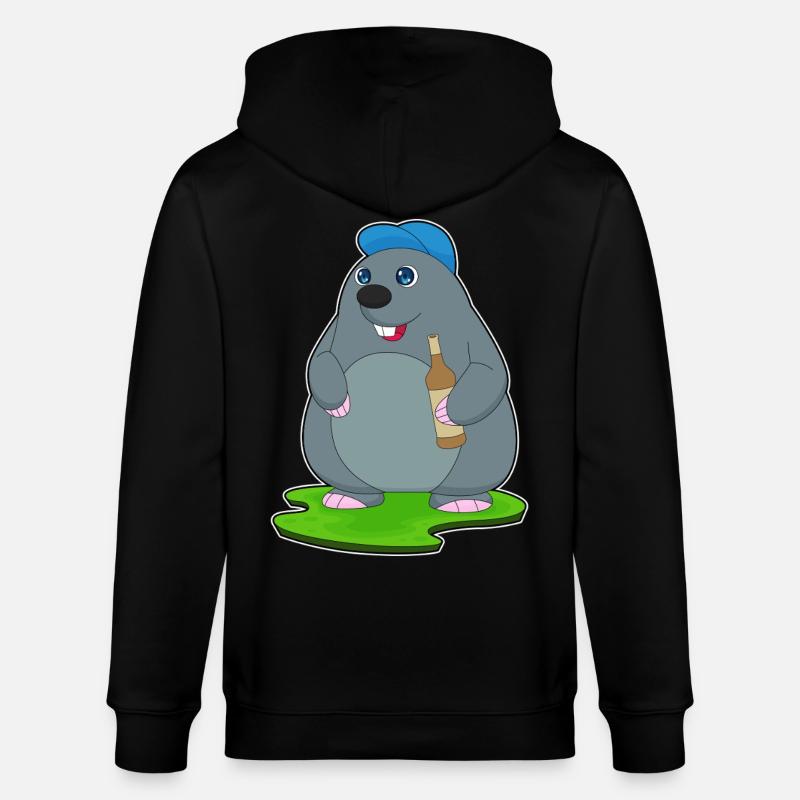 Bouteille de bière Mole - Veste à capuche bio CULTIVATOR Stanley/Stella Unisexe - noir