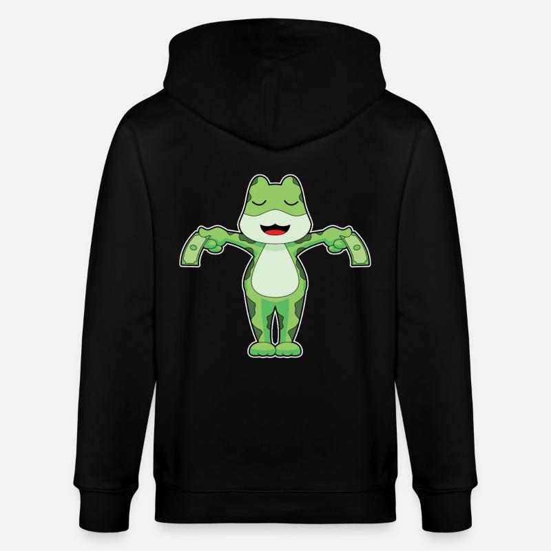 Frosch Banknote - Stanley/Stella Unisex Bio-Kapuzenjacke CULTIVATOR - Schwarz