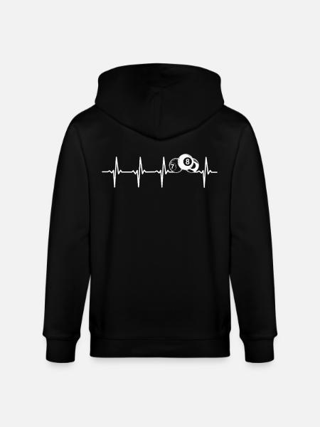 Billiards Heartbeat Billiards Pool Billiard - Stanley/Stella CULTIVATOR Unisex Organic Hooded Jacket - black