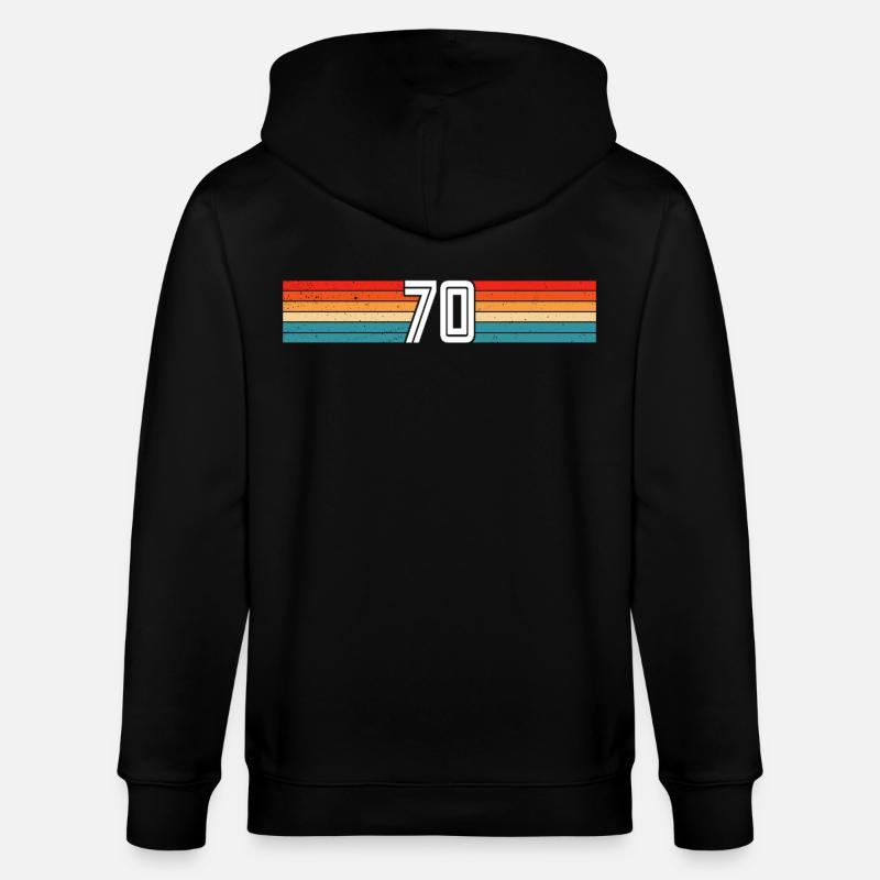70 ans rétro 70e anniversaire - Veste à capuche bio CULTIVATOR Stanley/Stella Unisexe - noir