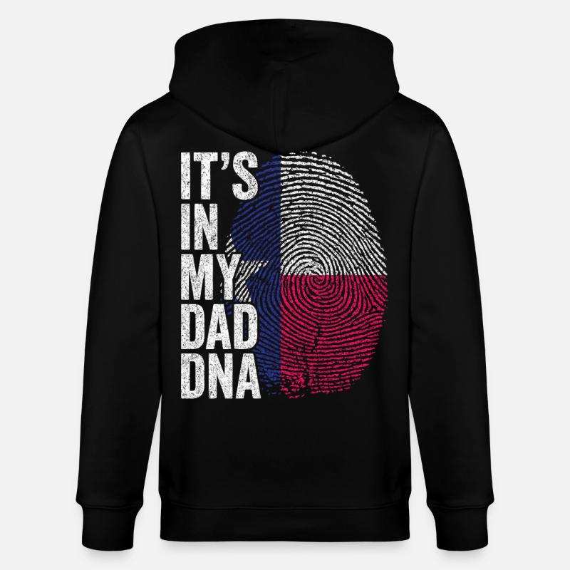Drapeau Texas Empreinte Papa Texan - Veste à capuche bio CULTIVATOR Stanley/Stella Unisexe - noir