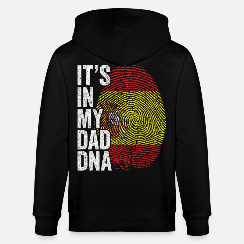 Drapeau Espagne Empreinte Papa Espagnol - Veste à capuche bio CULTIVATOR Stanley/Stella Unisexe - noir