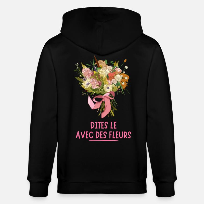 Dites le avec des FLEURS - Veste à capuche bio CULTIVATOR Stanley/Stella Unisexe - noir