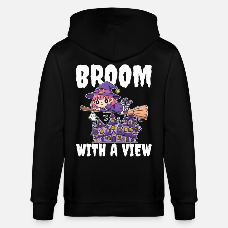 BALAI AVEC VUE - WITCH HALLOWEEN - Veste à capuche bio CULTIVATOR Stanley/Stella Unisexe - noir