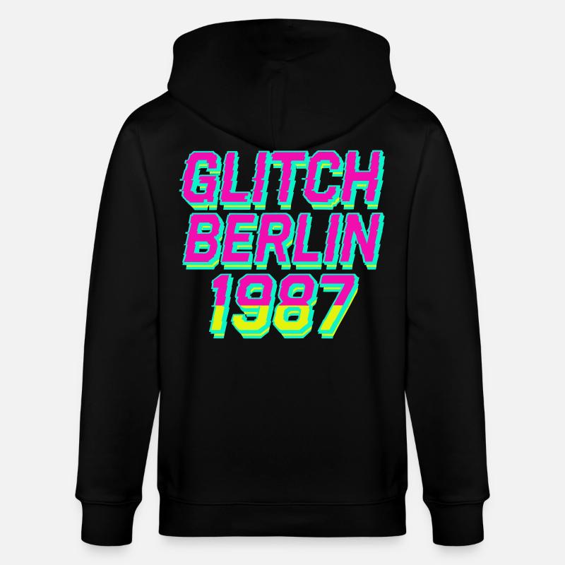 Glitch, Berlin 1987 - Veste à capuche bio CULTIVATOR Stanley/Stella Unisexe - noir