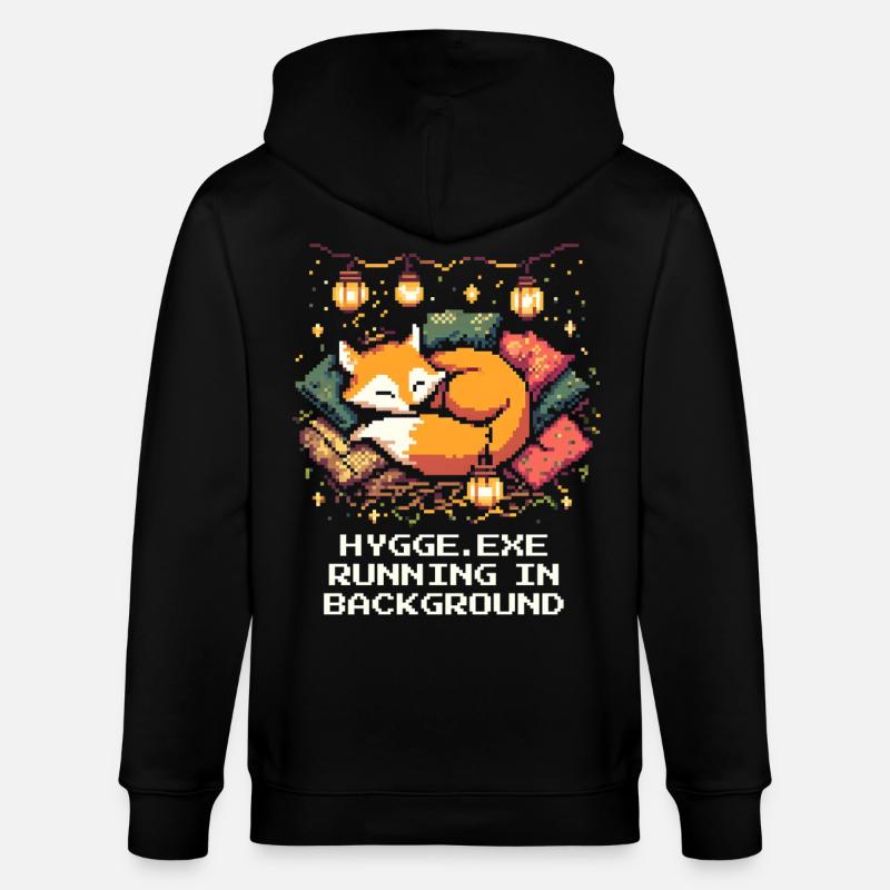 Hygge.exe s'exécute en arrière-plan - Veste à capuche bio CULTIVATOR Stanley/Stella Unisexe - noir