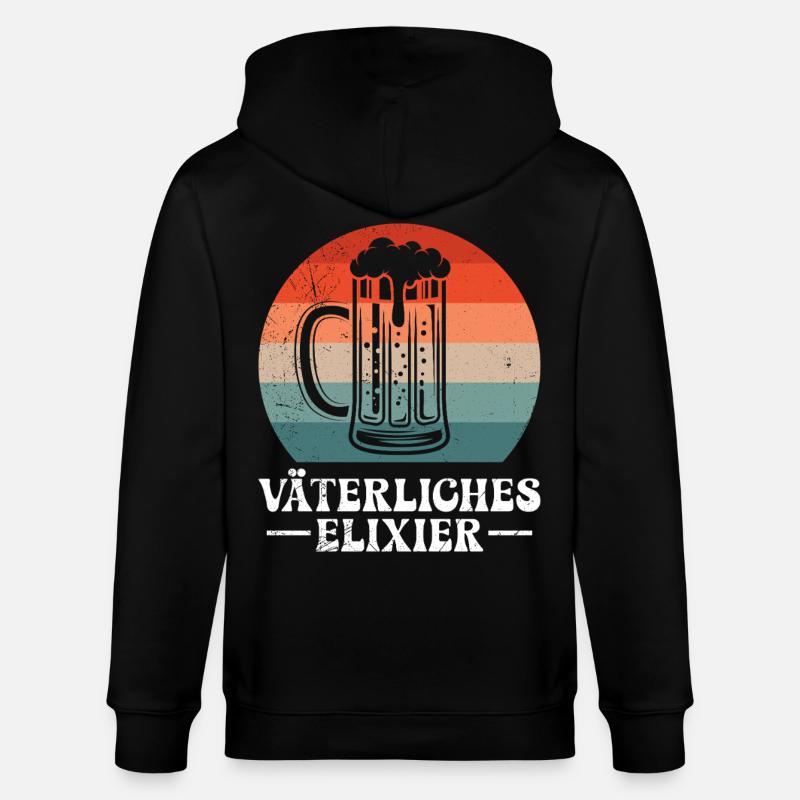 Vaterschaft VÄTERLICHES ELIXIER Lustiges - Stanley/Stella Unisex Bio-Kapuzenjacke CULTIVATOR  - Schwarz