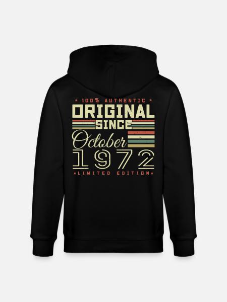 Legendary since October 1972 | October 1972 - Stanley/Stella CULTIVATOR  Unisex Organic Hooded Jacket - black