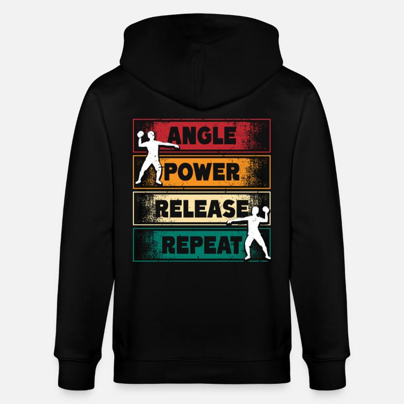 Kugelstoßen Kugelstoß Angle Power Release - Stanley/Stella Unisex Bio-Kapuzenjacke CULTIVATOR  - Schwarz