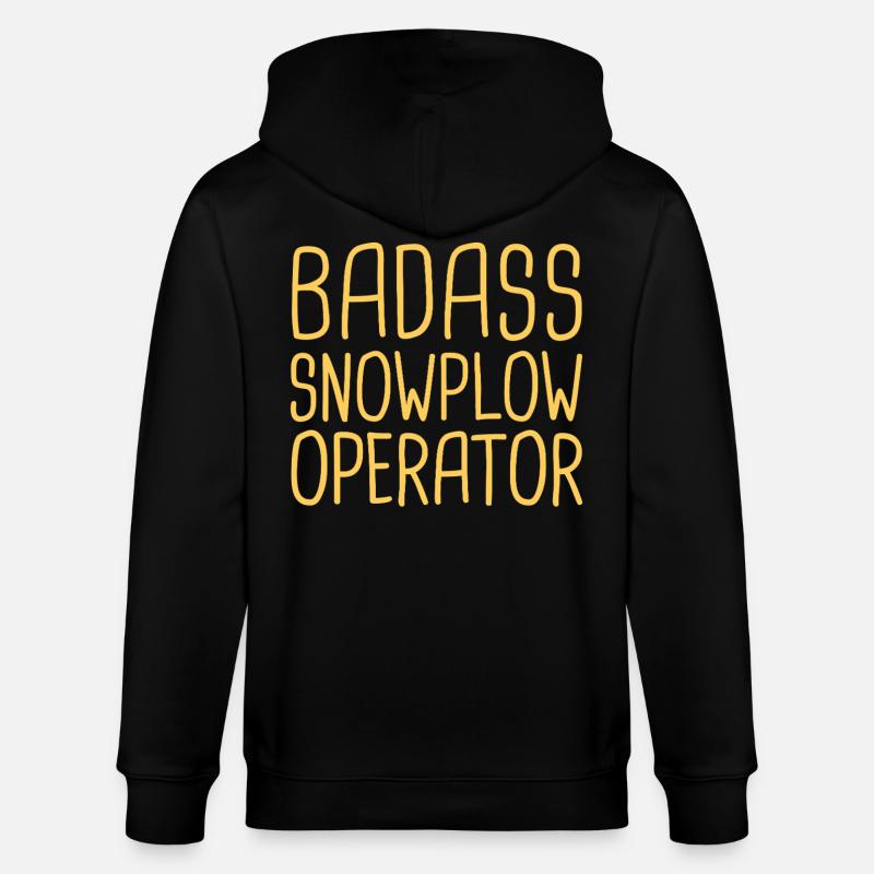 Snowplow Operator Badass Schneepflugfahrer - Stanley/Stella Unisex Bio-Kapuzenjacke CULTIVATOR  - Schwarz
