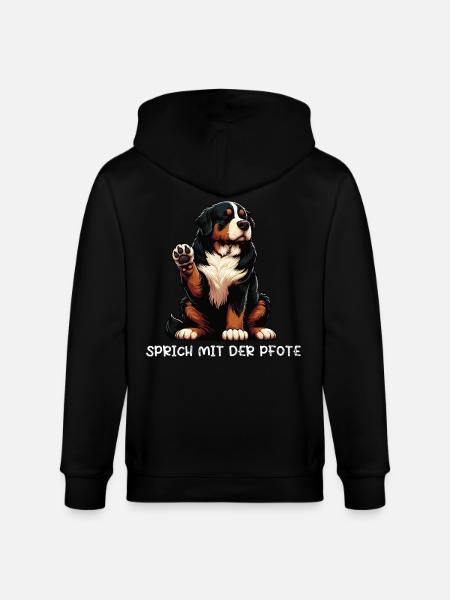 Parlez à la patte du bouvier bernois Sennenhunde - Veste à capuche bio CULTIVATOR Stanley/Stella Unisexe - noir