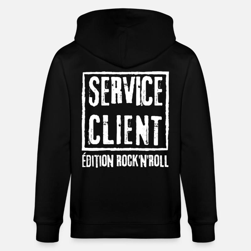 SERVICE CLIENT Edition Rock N Roll - Veste à capuche bio CULTIVATOR Stanley/Stella Unisexe - noir