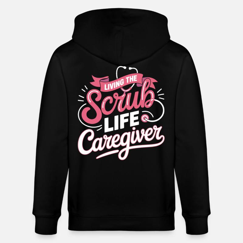 Devise du soignant Scrub Life - Veste à capuche bio CULTIVATOR Stanley/Stella Unisexe - noir