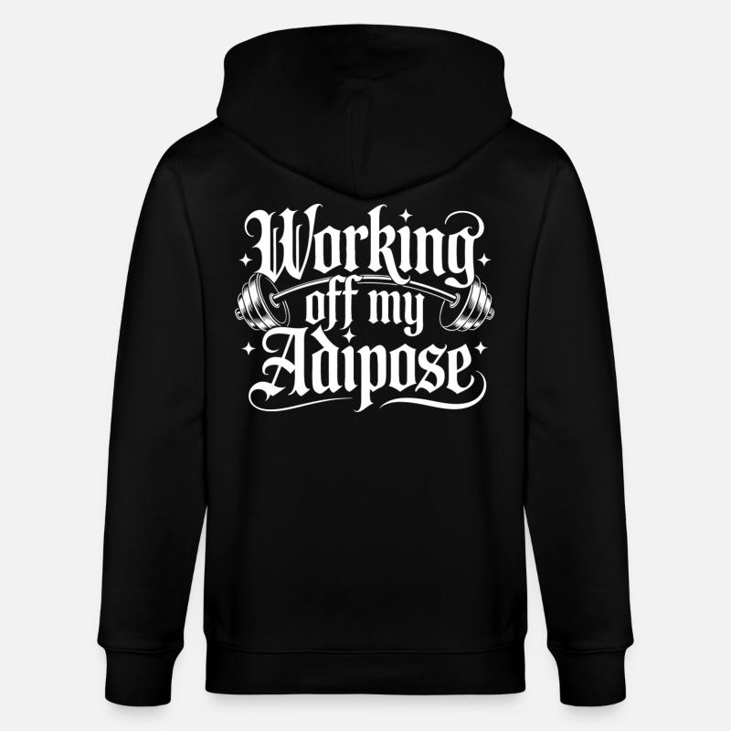 Workout Design mit Hantel - Stanley/Stella Unisex Bio-Kapuzenjacke CULTIVATOR - Schwarz