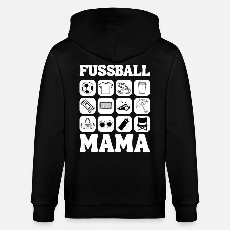 Conception de maman footballeuse - Veste à capuche bio CULTIVATOR Stanley/Stella Unisexe - noir