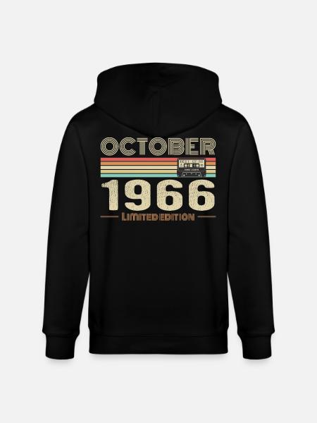 Birthday October 1966 - Birthday October 1966 - Stanley/Stella CULTIVATOR  Unisex Organic Hooded Jacket - black