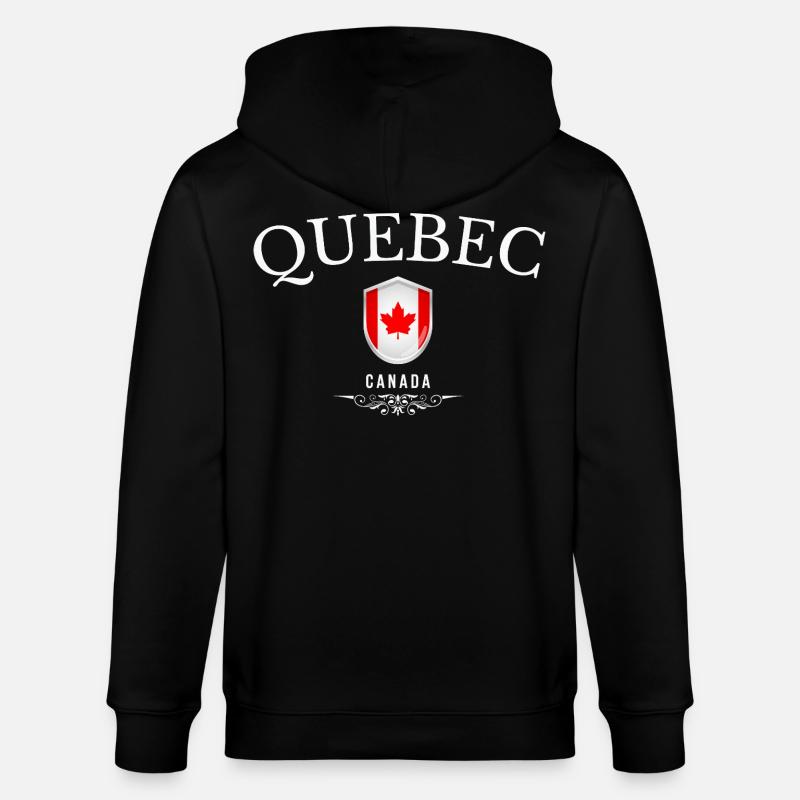 Québec Canada, souvenir Québec - Veste à capuche bio CULTIVATOR Stanley/Stella Unisexe - noir