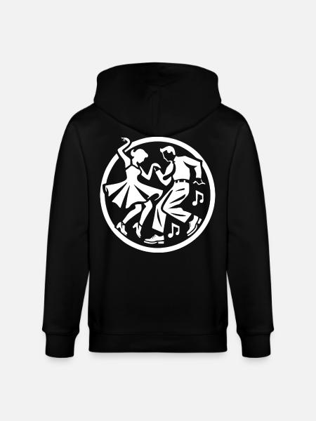 Rock 'n' Roll Silhouette Design - Stanley/Stella CULTIVATOR Unisex Organic Hooded Jacket - black