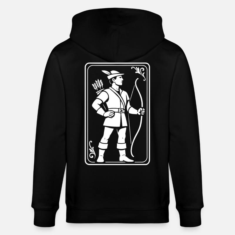 Bogenschießen Bogenschütze Classic Bogenschütze - Stanley/Stella Unisex Bio-Kapuzenjacke CULTIVATOR  - Schwarz