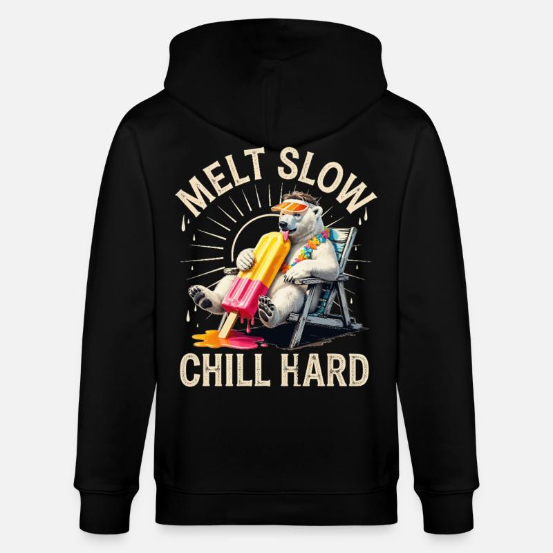 Schmelz langsam Chill Harter Bär - Stanley/Stella Unisex Bio-Kapuzenjacke CULTIVATOR  - Schwarz