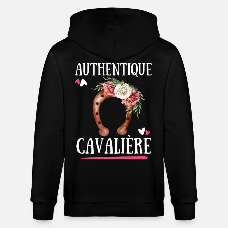 Authentischer Cavaliere - Stanley/Stella Unisex Bio-Kapuzenjacke CULTIVATOR  - Schwarz