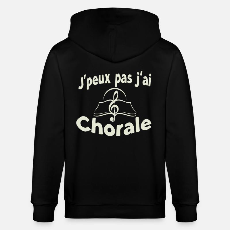J'peux pas j'ai Chorale - Veste à capuche bio CULTIVATOR Stanley/Stella Unisexe - noir