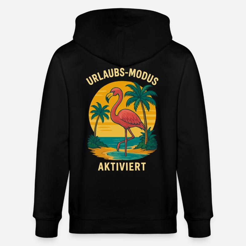 Flamingo Beach Vacances activées - Veste à capuche bio CULTIVATOR Stanley/Stella Unisexe - noir