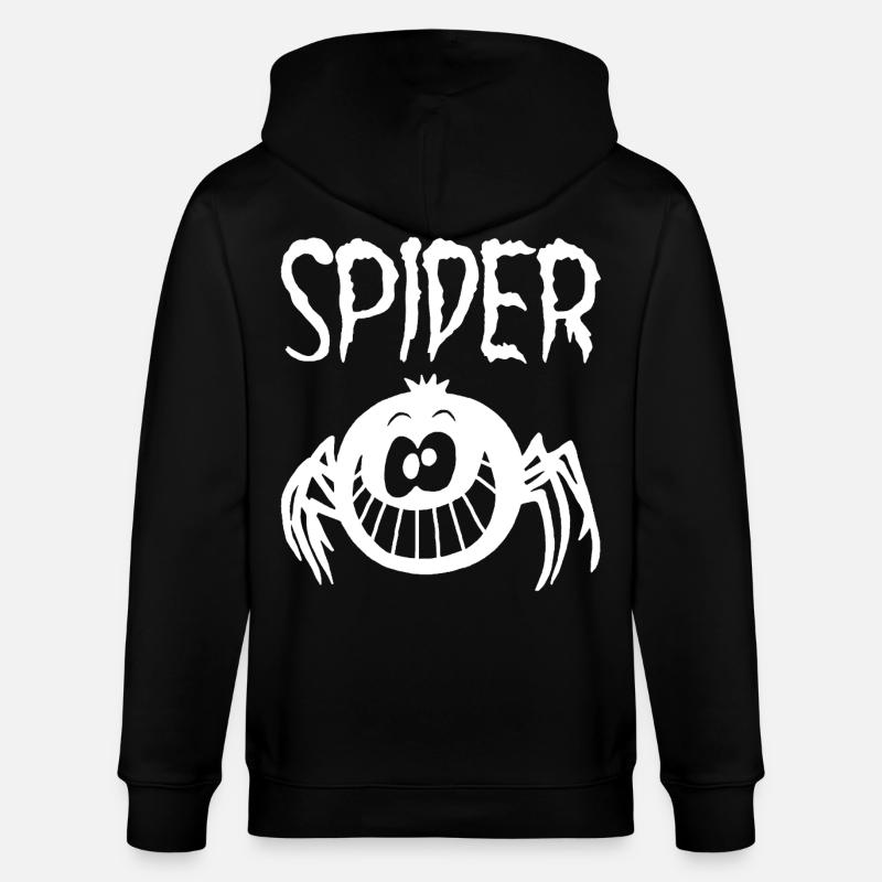 L'araignée blanche qui sourit - Veste à capuche bio CULTIVATOR Stanley/Stella Unisexe - noir