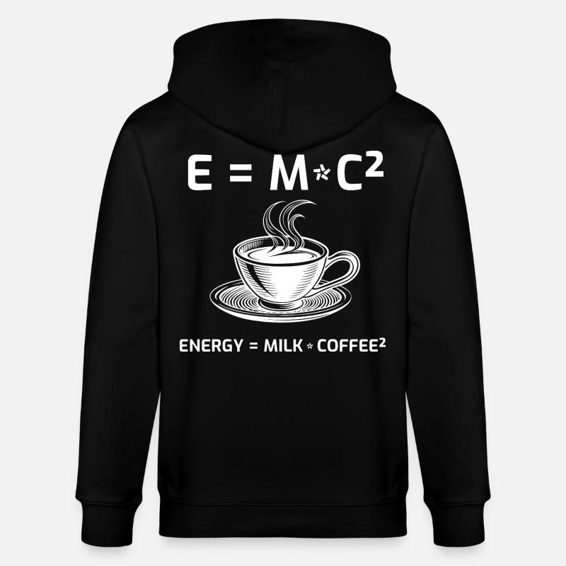 Kaffeetrinker Kaffeeformel E=MC2 - Stanley/Stella Unisex Bio-Kapuzenjacke CULTIVATOR  - Schwarz