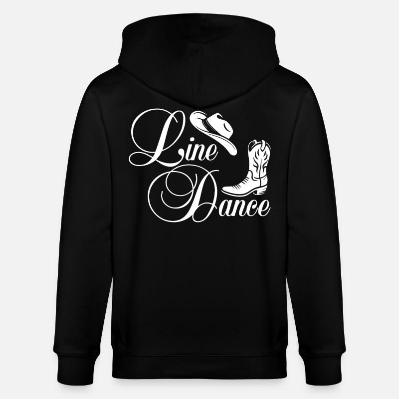 Line Dance Western Script - Stanley/Stella Unisex Bio-Kapuzenjacke CULTIVATOR  - Schwarz