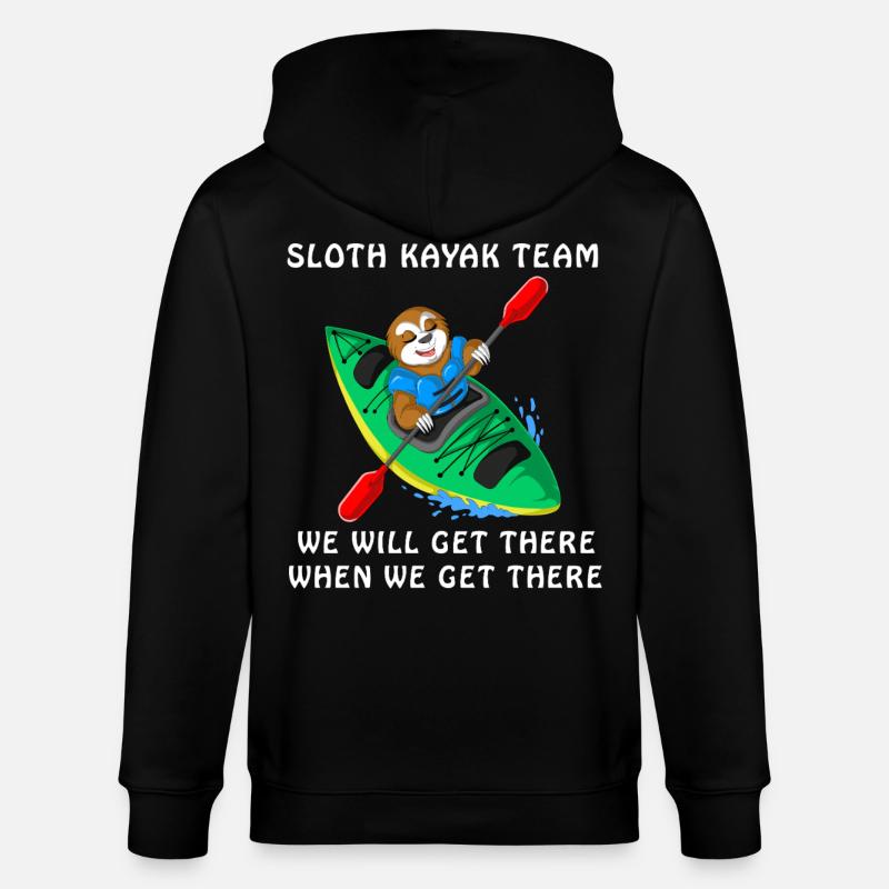 Faultier Kajak Team - Stanley/Stella Unisex Bio-Kapuzenjacke CULTIVATOR  - Schwarz