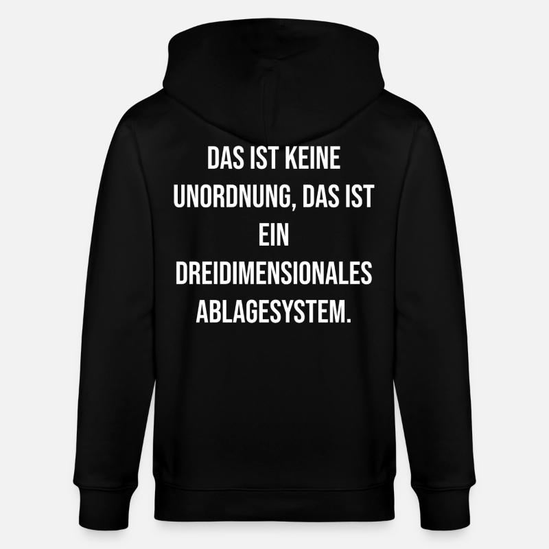 Dreidimensionales Ablagesystem Spruch - Stanley/Stella Unisex Bio-Kapuzenjacke CULTIVATOR  - Schwarz